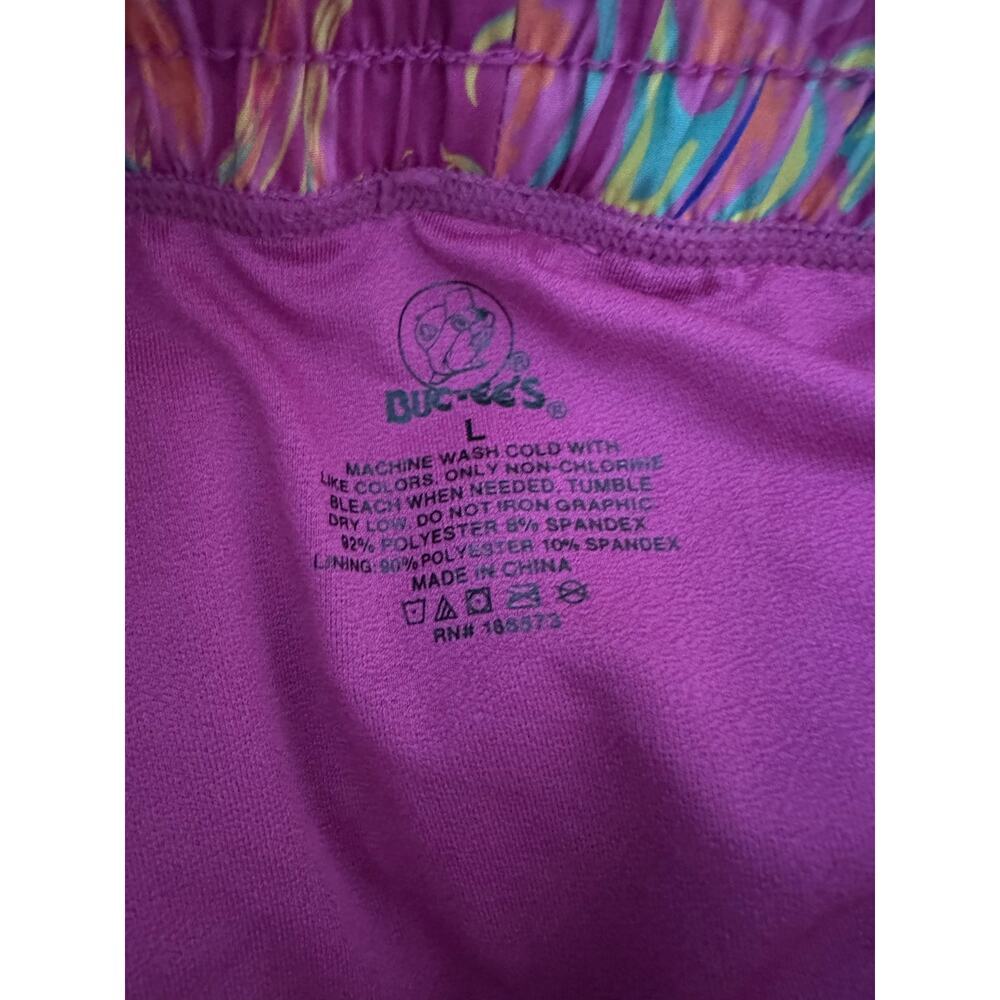 BUC-EES Beaver Bucees Pink Tropical Athletic Running Shorts Lined - Sz Large - Picture 7 of 7